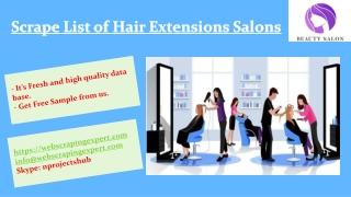 Scrape List of Hair Extensions Salons
