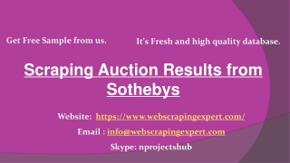 Scraping Auction Results from Sothebys