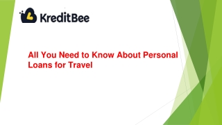 All You Need to Know About Personal Loans for Travel