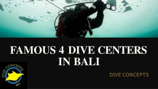 Famous 4 Dive Centers in Bali – Dive Concepts