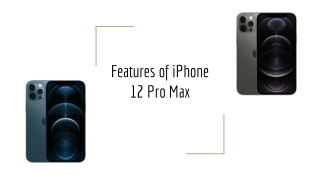 Features of iPhone 12 Pro Max