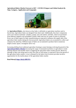 Agricultural Balers Market - pdf