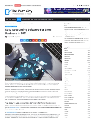 Easy Accounting Software For Small Business In 2021