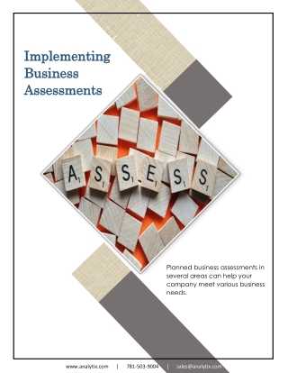 Implementing Business Assessments