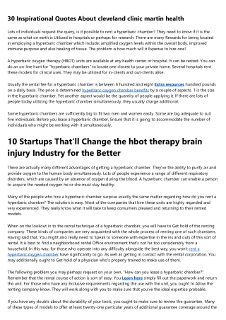 Where to Find Guest Blogging Opportunities on hyperbaric chamber benefits