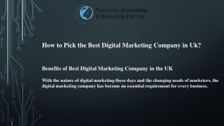 How to Pick the Best Digital Marketing Company in Uk