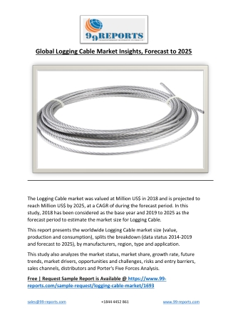 Global Logging Cable Market Insights, Forecast to 2025