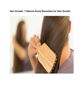 Hair Growth_ 7 Natural Home Remedies for Hair Growth