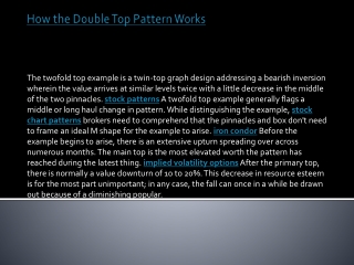 How the Double Top Pattern Works