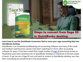 Convert Sage 50 Data into QuickBooks Desktop (Data Conversion)