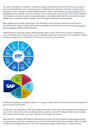 Advantages of Intelligent ERP