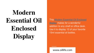 Modern Essential Oil Enclosed Display