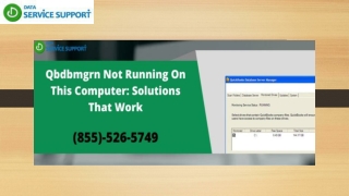 Methods to rectify Qbdbmgrn Not Running On This Computer