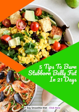 21 Day Smoothie Diet - 5 Tips On How To Lose Stubborn Belly Fat In 21 Days