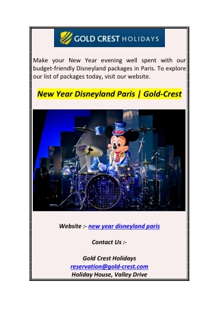 New Year Disneyland Paris  Gold-Crest