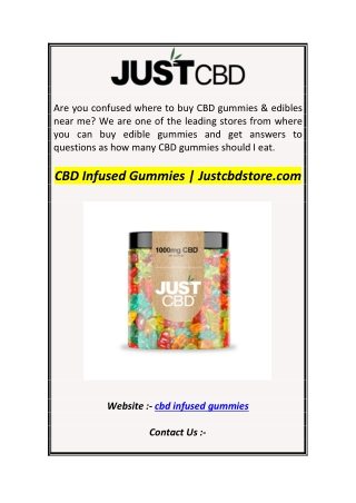 CBD Infused Gummies  Justcbdstore.com