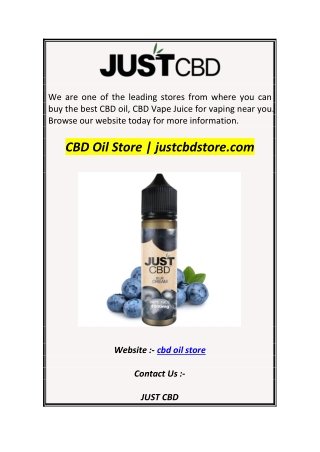 CBD Oil Store  justcbdstore1