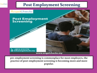 Post Employment Screening