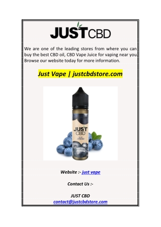 Just Vape  justcbdstore.com