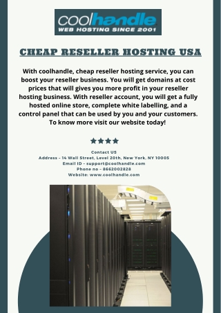 Cheap Reseller Hosting USA
