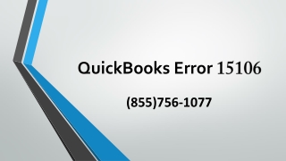 QuickBooks Error 15106