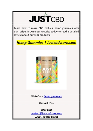 Hemp Gummies  Justcbdstore.com