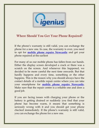 Where Should You Get Your Phone Repaired?