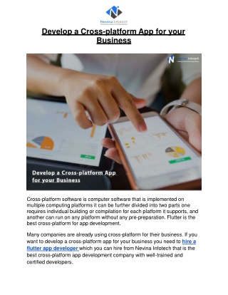Develop a Cross-platform App for your Business
