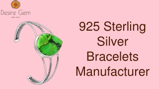 925 Sterling Silver Bracelets Manufacturer