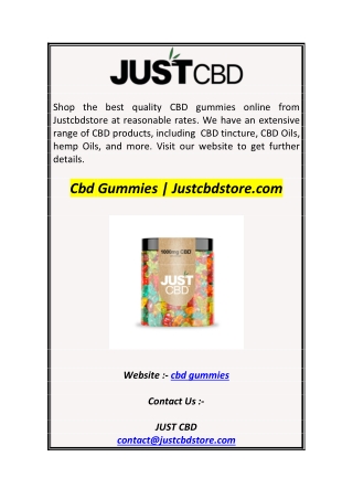 Cbd Gummies  Justcbdstore.com
