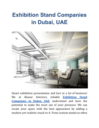 Exhibition Stand Companies in Dubai, UAE