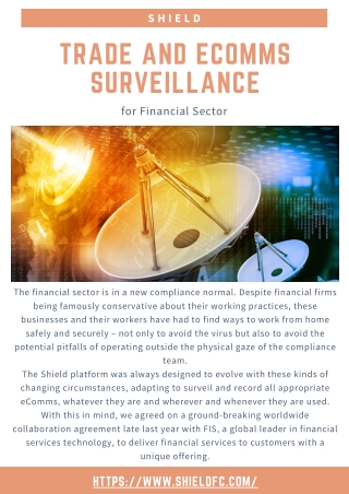 Trade and eComms Surveillance for Financial Sector - Shield