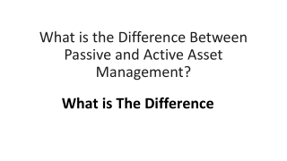 What is the Difference Between Passive and Active pdf