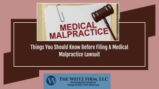 Things You Should Know Before Filing A Medical Malpractice Lawsuit