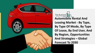 Automobile Rental And Leasing Market Size, Share, Statistics, Latest Trends