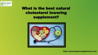 What is the best natural cholesterol lowering supplement