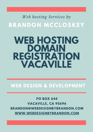 Best web hosting for business Vacaville | Webdesignbybrandon
