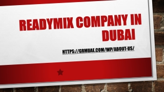 Readymix  Company in Dubai