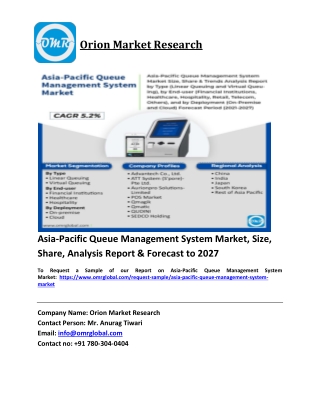 Asia-Pacific Queue Management System Market Trends, Size, Competitive Analysis a