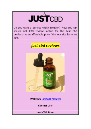 just cbd reviews