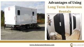 Advantages of Using Long Term Restroom Rentals