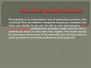 Headshot Photographer in San Diego