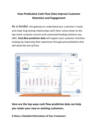 How Cash Flow Data APIs Improve Customer Retention and Engagement