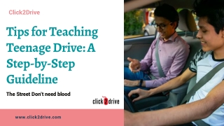 Some Tips or guideline for Teaching Teenage Drive