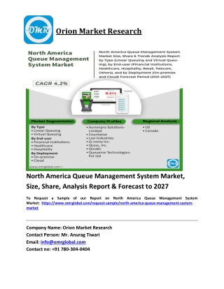 North America Queue Management System Market Trends, Size, Competitive Analysis