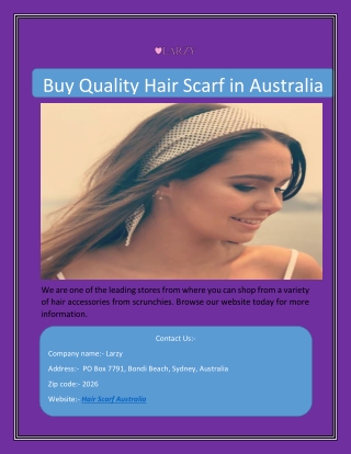 Buy Quality Hair Scarf in Australia