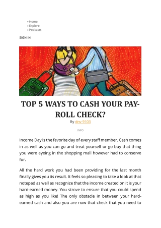 TOP 5 Closest Place To Cash A Payroll Check