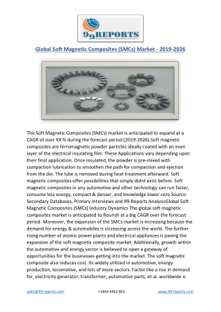 Global Soft Magnetic Composites (SMCs) Market - 2019-2026