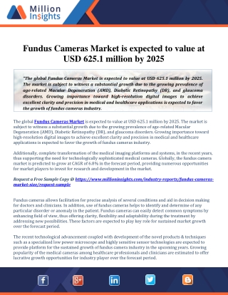 Fundus Cameras Market By Region, Type, Application and Forecast 2013-2024