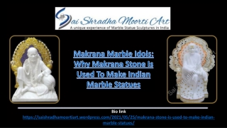 why makrana stone is used to make marble statues